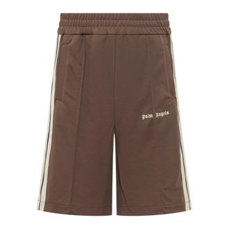Palm Angels Casual Shorts, male, Brown, Size: S Classic Logo Track Shorts