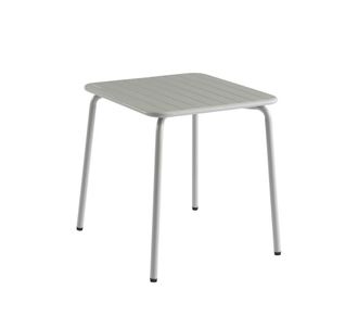 Pantone Mesa de jard&iacute;n en acero gris glacial 70x70 cm