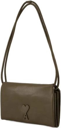 Ami Hobo Bags - Voulez Vous Shoulder Bag - Leather - Khaki - Gr. unisize - in Gr&uuml;n - f&uuml;r Damen
