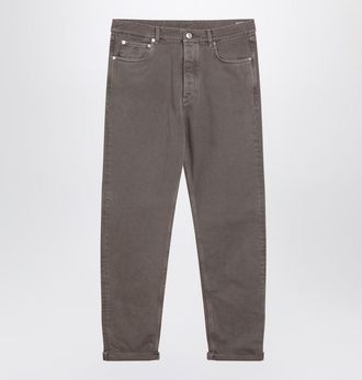 Brunello Cucinelli Vintage-Effect Jeans With Turn-Up Hem