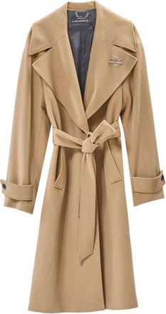 Karl Lagerfeld Zachte wollen jas - Dames - Jas met riem - Bruin - S - Wol - Jassen