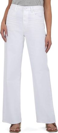 Kut from the Kloth Sienna High Rise Wide Leg Jeans In Optic White