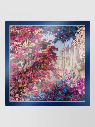 Max Mara floral square scarf lightweight fabric design