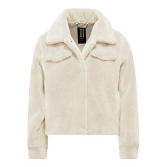 Bomboogie Korte imitatiebontjas met konijneffect - Dames - Jassen - Beige - Maat: XL Poliester