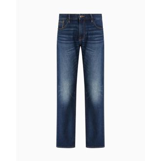 A|X Armani Exchange Mens Blue Straight Leg Denim Jeans, Waist Size 30