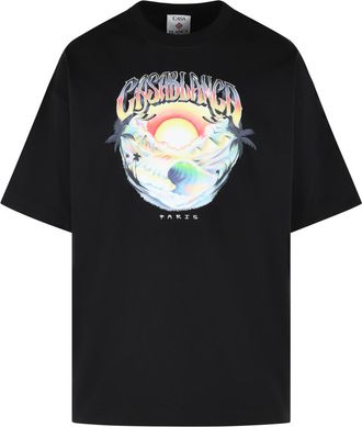 Casablanca Casa Airspray Black Cotton T-Shirt