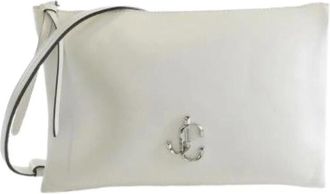 Jimmy Choo London Pre-owned Clutches, female, White, Size: ONE SIZE Pre-owned Leather Shoulder Bag