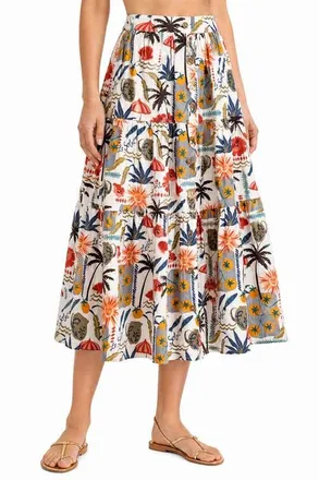 Change of Scenery Joanna Tiered Maxi Skirt in Riviera at Nordstrom, Size X-Small/small