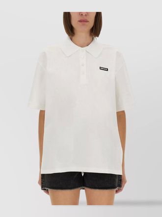 Rotate cotton polo top
