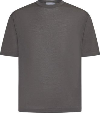 D4.0 Merino T-shirt met ronde hals - Heren - T-shirts - Grijs - S - Wol - Tops