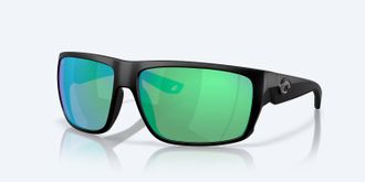 Costa Unisex Fly Line Polarized Sunglasses In Matte Black Green Mirror