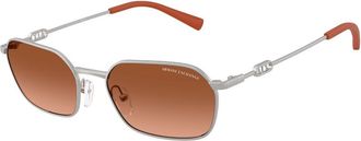 A|X Armani Exchange AX2056S 602078 Mens Sunglasses Silver Size 54