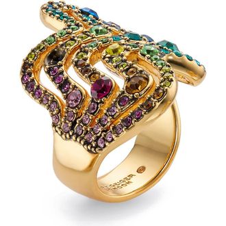 Kurt Geiger Rainbow Wave Cocktail Ring in Multi at Nordstrom Rack, Size 8