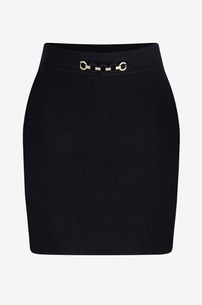 Twinset Kurzer Rock aus Viskose mit Trensendetail