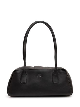 Courr&egrave;ges Black Strip Medium Shoulder Bag