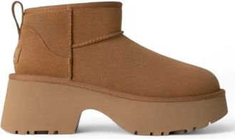 UGG Classic Ultra Mini New Heights Boots Chestnut - Dames - Laarzen met Hak - Bruin - 41 EU - Wol - Schoenen