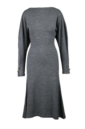 Philosophy di Lorenzo Serafini Long Wool Dress Grey - Grey