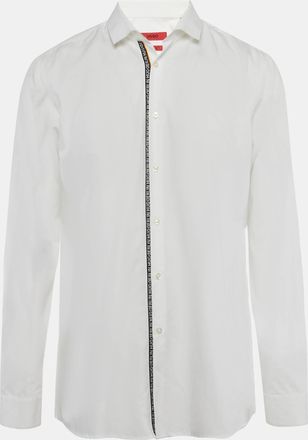 HUGO BOSS White Cotton Extra Slim Fit Erondo Shirt