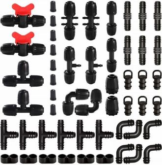 OEM 52 Piezas De Conectores De Riego Para Mangueras De Riego De 13/16 Mm A 4/7 Mm, Conectores De Manguera De Riego Para Jard&iacute;n, Conectores De P&uacute;as Para Si