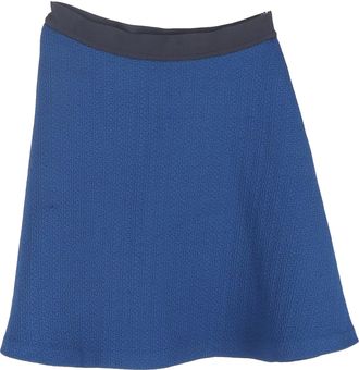 Sandro Sandro minirok met textuur en A-lijn model in marineblauw polyester