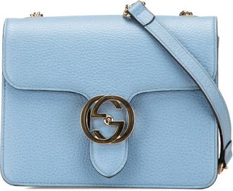 Gucci Pre-owned Gucci Small Dollar Calfskin Interlocking G Crossbody Ladies 510304 213317