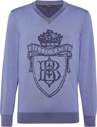 Billionaire Boys Club Sweater Love - Heren - V-hals truien - Blauw - L - Wol - Truien & Vesten