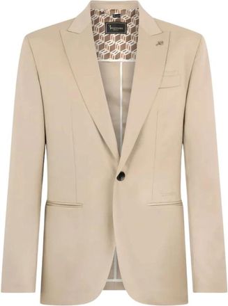 Billionaire Boys Club Revers Blazer - Heren - Business blazers - Beige - 2XL - Wol - Kostuums