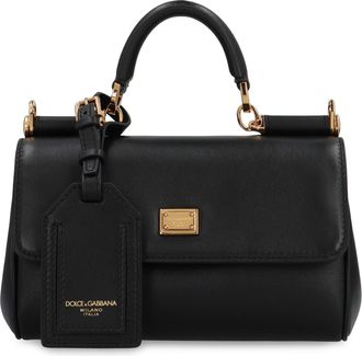 Dolce & Gabbana Womens Handbag My Sicily Black Calf Handbags Hand Bags