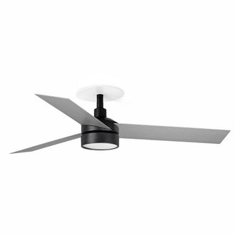 Netlighting Cruiser Recessed 106cm Ceiling Fan Matt Black Aluminium Blades CCT
