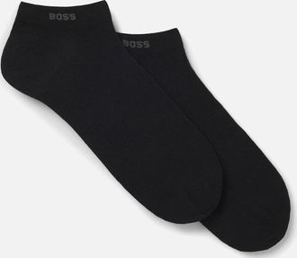HUGO BOSS Mens 2 Pack of Ankle Socks - Black - Size: 6/6.5/8.5/7/9/11/10.5/9.5/8/10/11.5/12/7.5