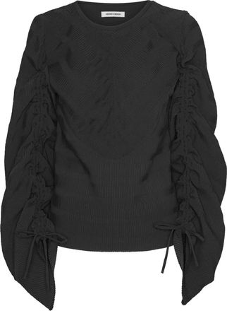 Henrik Vibskov Blouse met ruches - Zwart