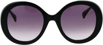 Max Mara MA-1064944 Round Acetate Sunglasses - Black