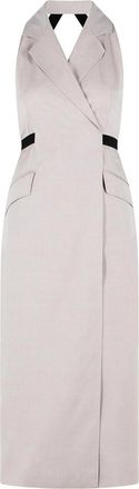 Max Mara Cime Beige Cotton And Wool Canvas Dress