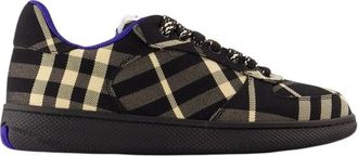 Burberry Check Terrace Sneakers - Dames - Sneakers - Zwart - 35 EU - Katoen - Schoenen