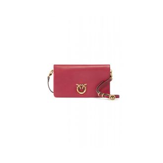 Pinko Pinko - Accessoires > Portemonnees & Kaarthouders - Dames - Schoudertassen - Rood - ONE Size - Leer - Tassen