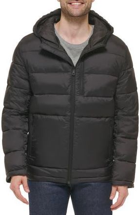 Cole Haan Hooded Nylon Puffer Jacket in Black at Nordstrom Rack, Size Xx-Large