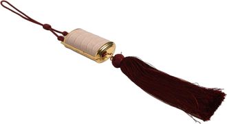 Dolce & Gabbana Womens Pink Exotic Leather Mini Mirror Tassel Makeup Bag