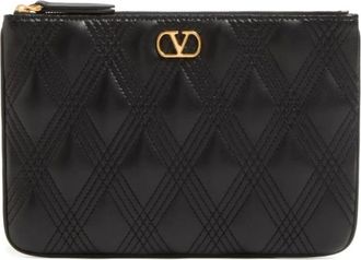 Valentino Garavani Clutches, female, Black, Size: ONE SIZE Black Clutch Bag for Women