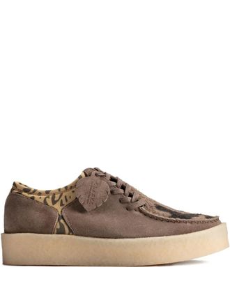 Clarks x Salehe Bembury animal-print lugger lace-up boat shoes - Brown