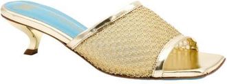 Valentina Rangoni Vesta Low Heel Mesh Slide in Gold Nadina at Nordstrom, Size 7.5
