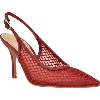 Guess Pandy Slingback Pointed Toe Pump in Red at Nordstrom, Size 5.5
