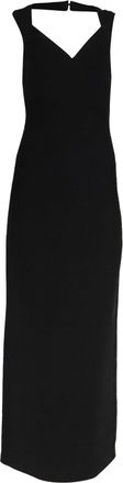 H&eacute;rve L&eacute;ger V-Neck Maxi Dress in Black Rayon