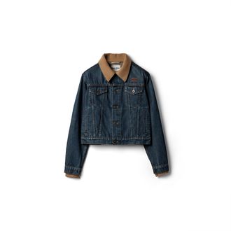 Miu Miu Denim Blouson Jacket, Woman, Navy, Size 36