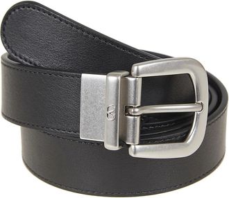 Valentino Garavani Mini VLogo Signature Reversible Gesp Riem - Heren - Riemen - Zwart - 95 CM - Leer - Accessoires