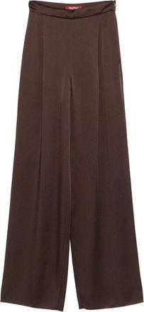 Max Mara Satin-finish Wide-leg Trousers