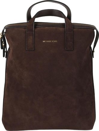 Michael Kors Nicholas Su&egrave;de Convertibele Rugzak - Heren - Rugzakken - Bruin - ONE Size - Su&egrave;de - Tassen