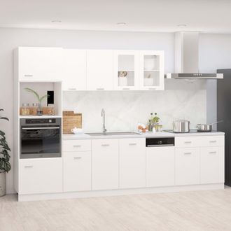 Berkfield Home 7 Piece Kitchen Cabinet Set White Engineered Wood