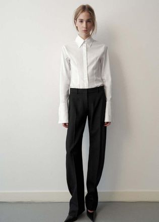 Mango Camicia avvitata cotone bianco - Donna - S - MANGO