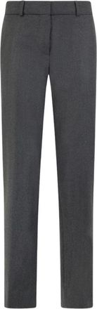 Brooks Brothers Cigarette Fit Flannel Virgin Wool Broeken - Dames - Slim Fit Broeken - Grijs - XS - Wol - Broeken