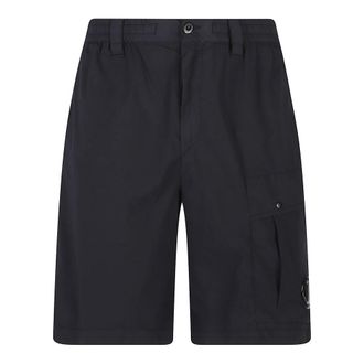 C.P. Company Casual Shorts, male, Blue, Size: S 50 Fili Stretch Loose Lens Shorts